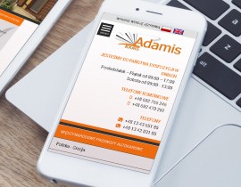 Website with RWD code Adamis Tours