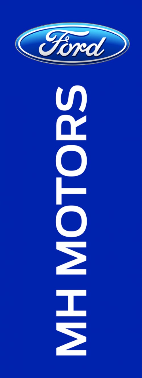 Flaga MH Motors salon Forda w Stalowej Woli