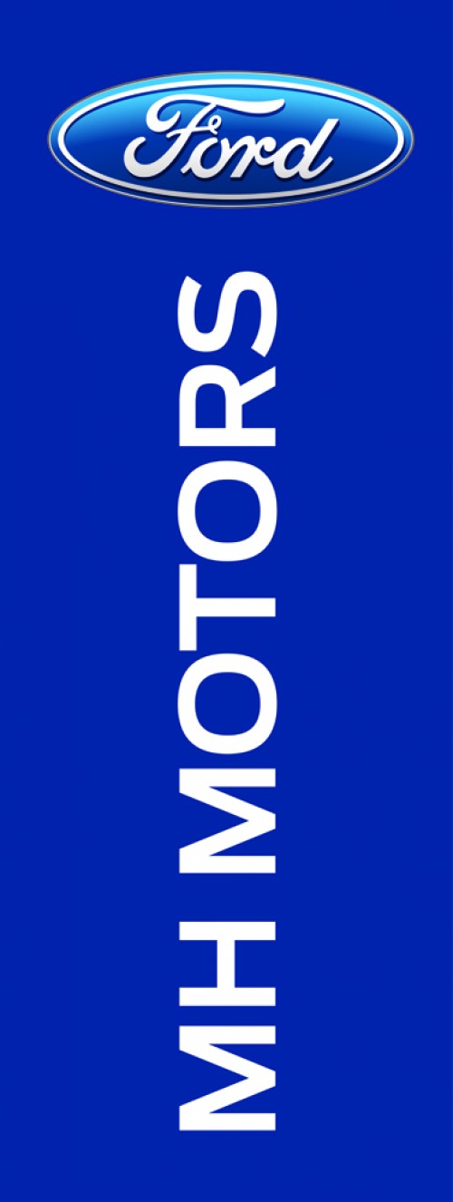 Flaga MH Motors salon Forda w Stalowej Woli